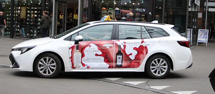 Referenz 1 – Taxiwerbung in Zürich & Basel